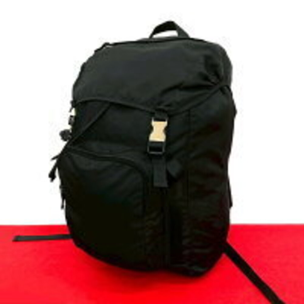 Prada Triangle Logo Motif Drawstring Backpack Day… - image 1